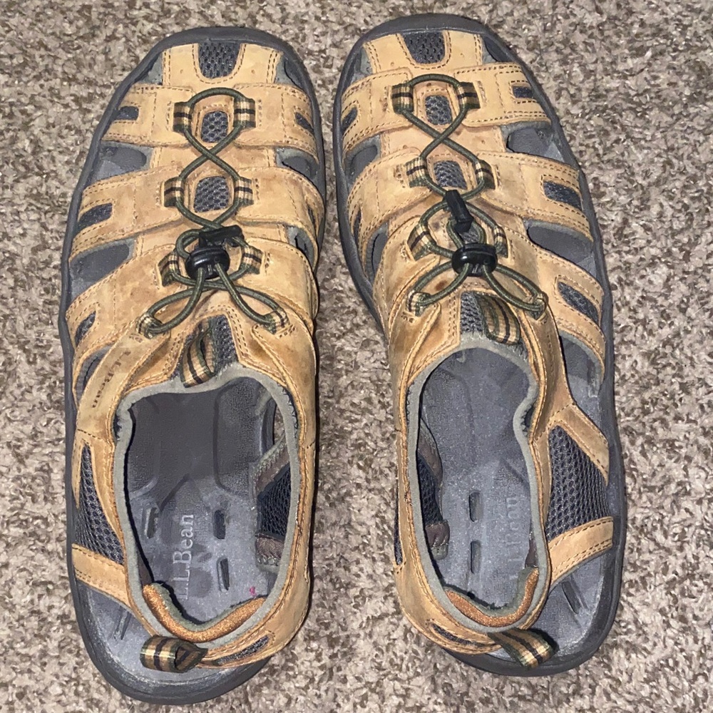 L.L. Bean Men's Brown and Black Sandals